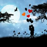couple, romantic, silhouette